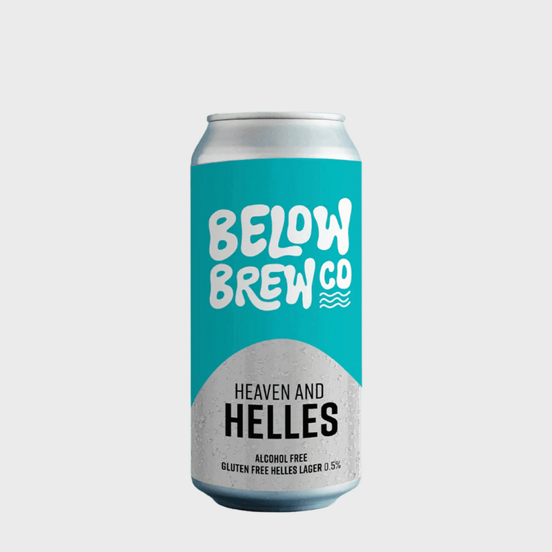 Below Brew Co, Heaven & Helles 0.5% ABV GF (440ml)