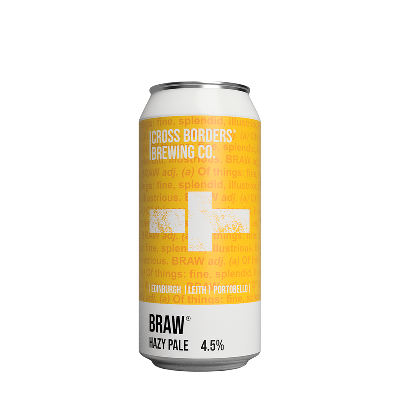 Cross Borders Brewing Co, Braw Hazy Pale Ale 440ml Can