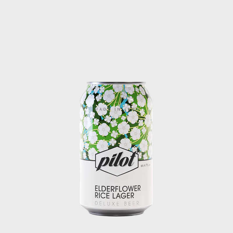 Pilot Beer, Elderflower Rice Lager 4.7% 330ml
