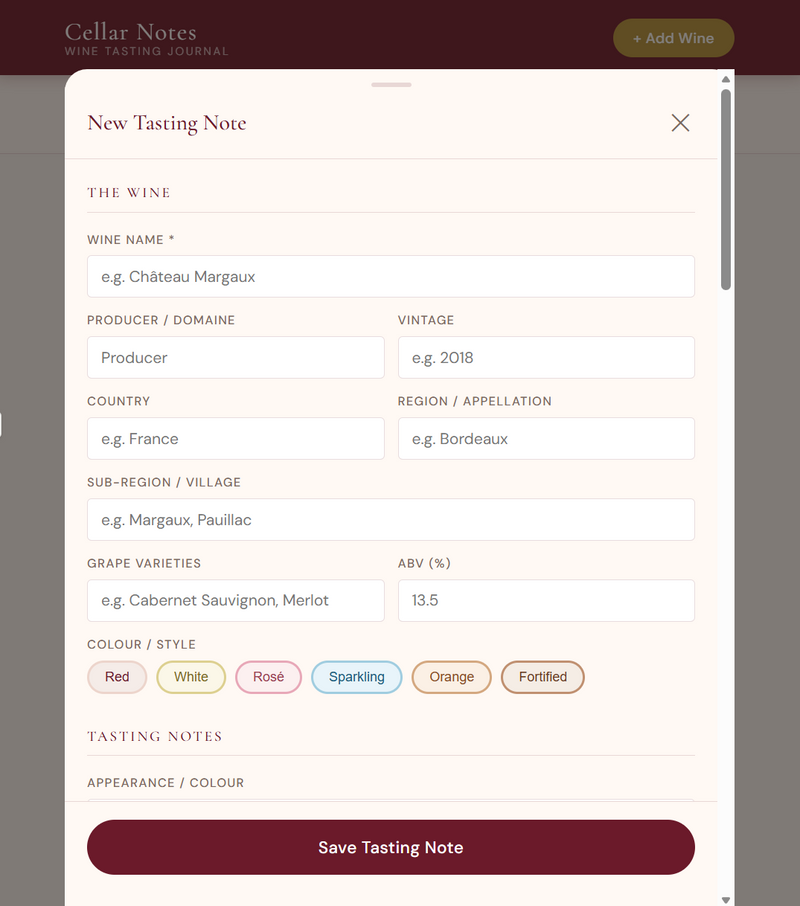 Digital Cellar Tracker